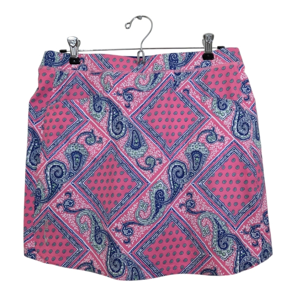 RLX Ralph Lauren Active Skort Pink Paisley Golf Tennis Athletic Medium Preppy